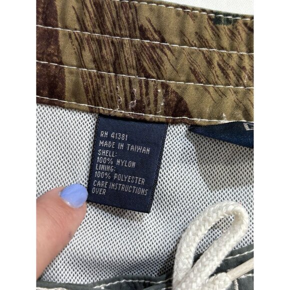 Polo Ralph Lauren Board Shorts Swim Trunks Men's L Camouflage Waistband Red Logo - Picture 6 of 10